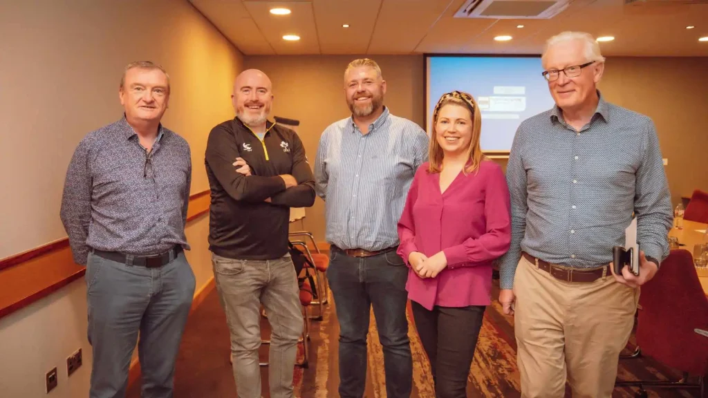  The newly elected MMAI Executive Committee at the Association’s inaugural AGM in Dublin. Pictured from left to right: David Walshe, Secretary; Daragh Keany, Vice-Chair; Joe Rayfus, Chair; Caroline Kidd, PRO; and Martin McCarthy, Treasurer.